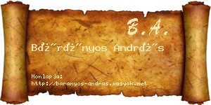 Bárányos András névjegykártya